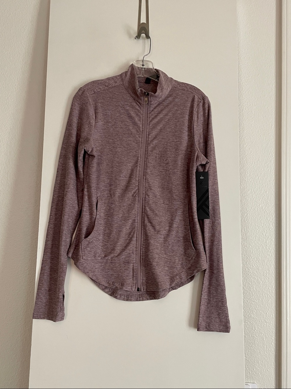 KYODAN Performance Long Sleeve Zip Up Knit Jacket Top Sweatshirt Mauve NWT